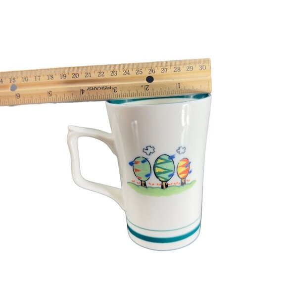 Ceramics Nari Sil Coffee Mug Cup With Whimsical Trees Ceramic Porcelain Mug VTG - Picture 4 of 14